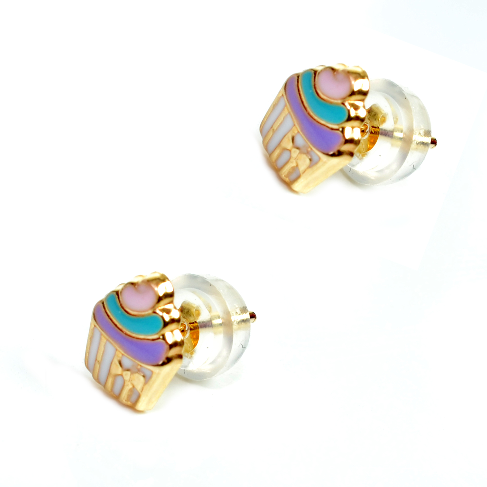 ΣΚΟΥΛΑΡΙΚΙΑ Κ9 Κίτρινο Χρυσό με Σμάλτο 09E-0014-BJ - 